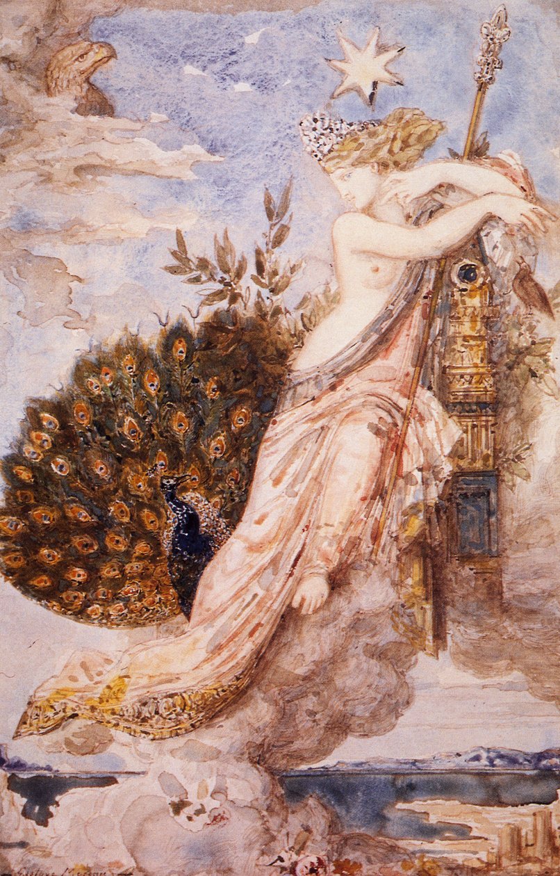 Påfugl klager til Juno, av Gustave Moreau (1826-1898) av Gustave Moreau