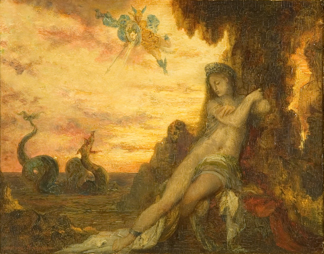 Perseus og Andromeda, ca. 1870 (olje på panel) av Gustave Moreau