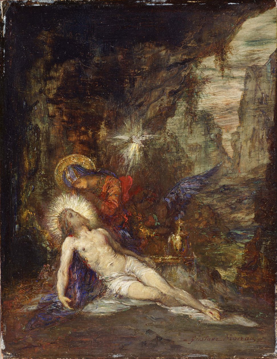 Pietà, ca. 1876 av Gustave Moreau