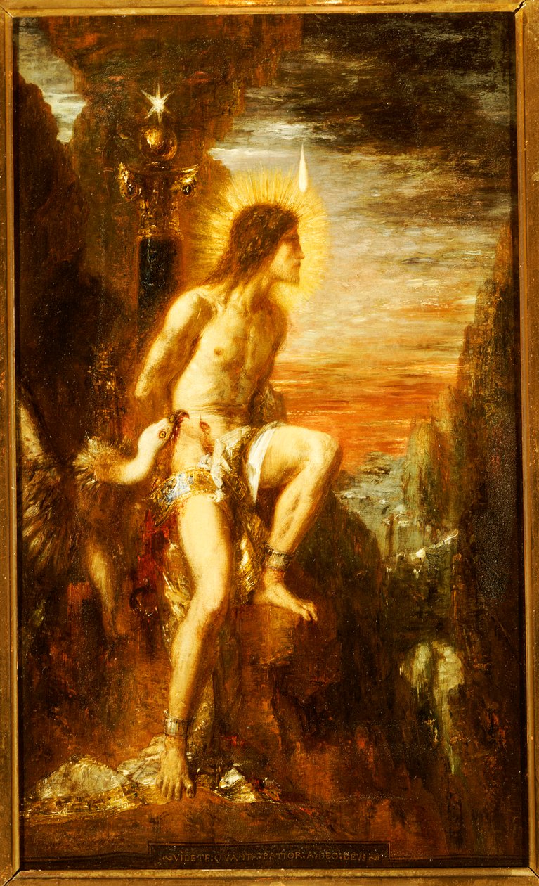 Prometheus bundet av Gustave Moreau