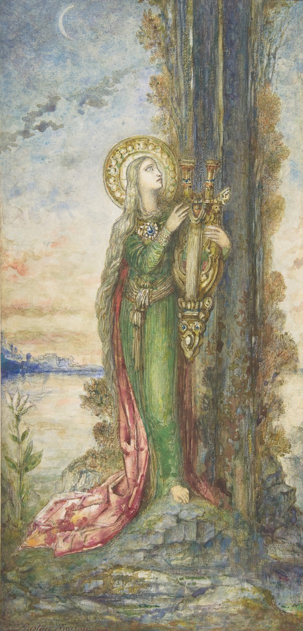 Saint Cecilia, ca. 1890-95. av Gustave Moreau