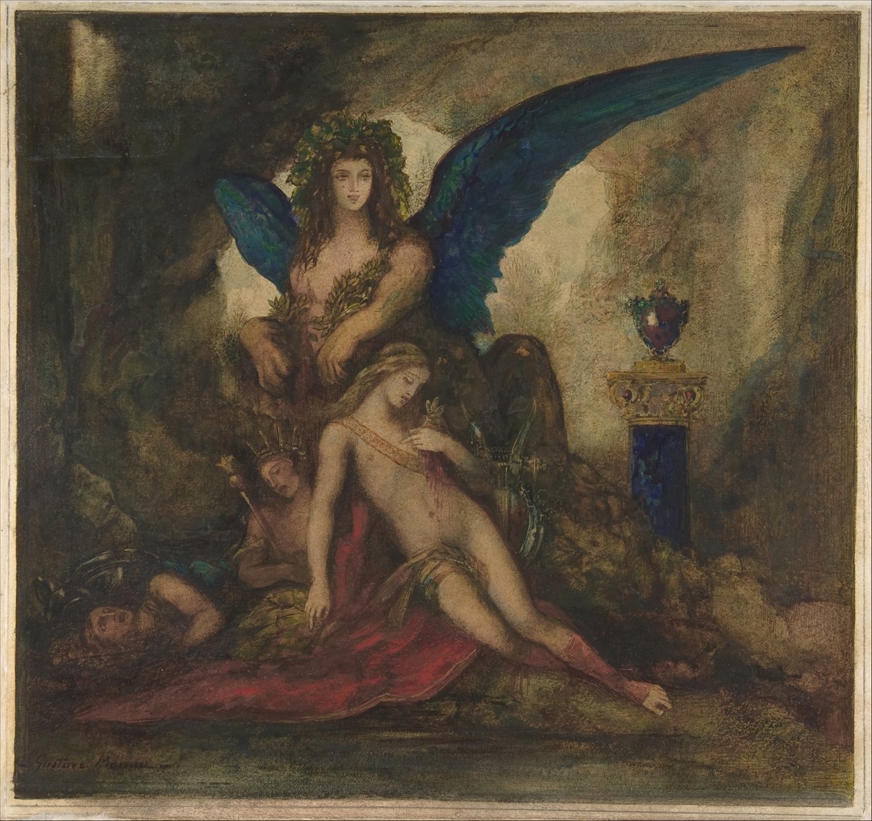Sfinks i en grotte (Dikter, Konge og Kriger) av Gustave Moreau