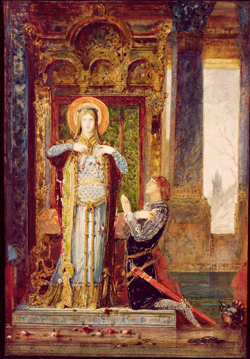 St. Elisabeth av Ungarn, eller The Miracle of the Roses, 1879 av Gustave Moreau