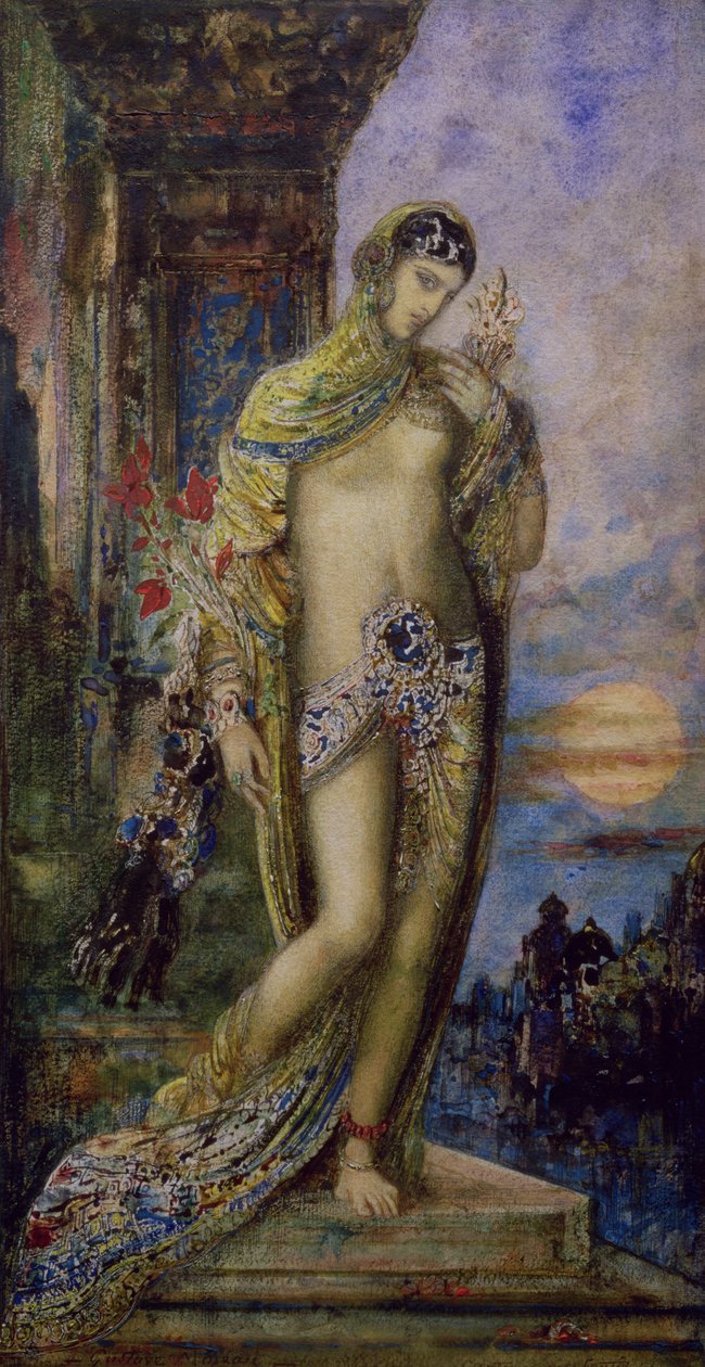 The Song of Songs: the Shulammite maiden (akvarell) (for detaljer se 83721) av Gustave Moreau