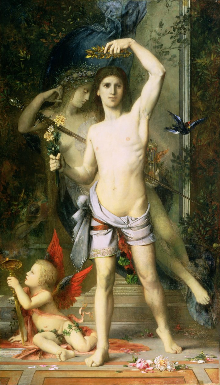 Den unge mannen og døden, 1856-65 av Gustave Moreau