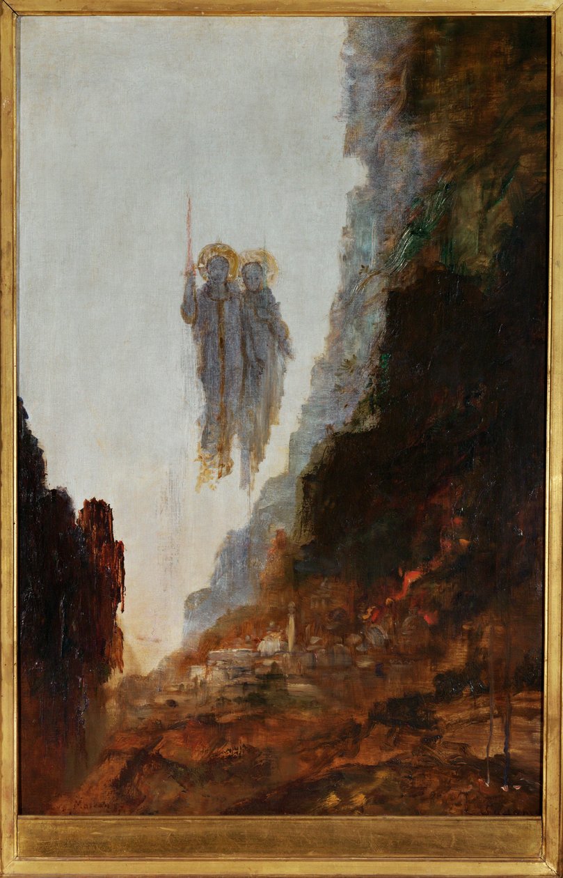 Englene i Sodoma av Gustave Moreau
