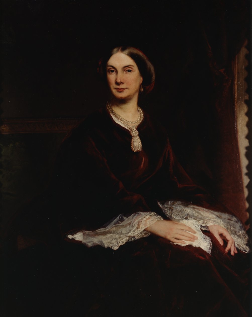 Portrett av Louisa, hertuginne av Northumberland (olje på lerret) av Gustave Pope