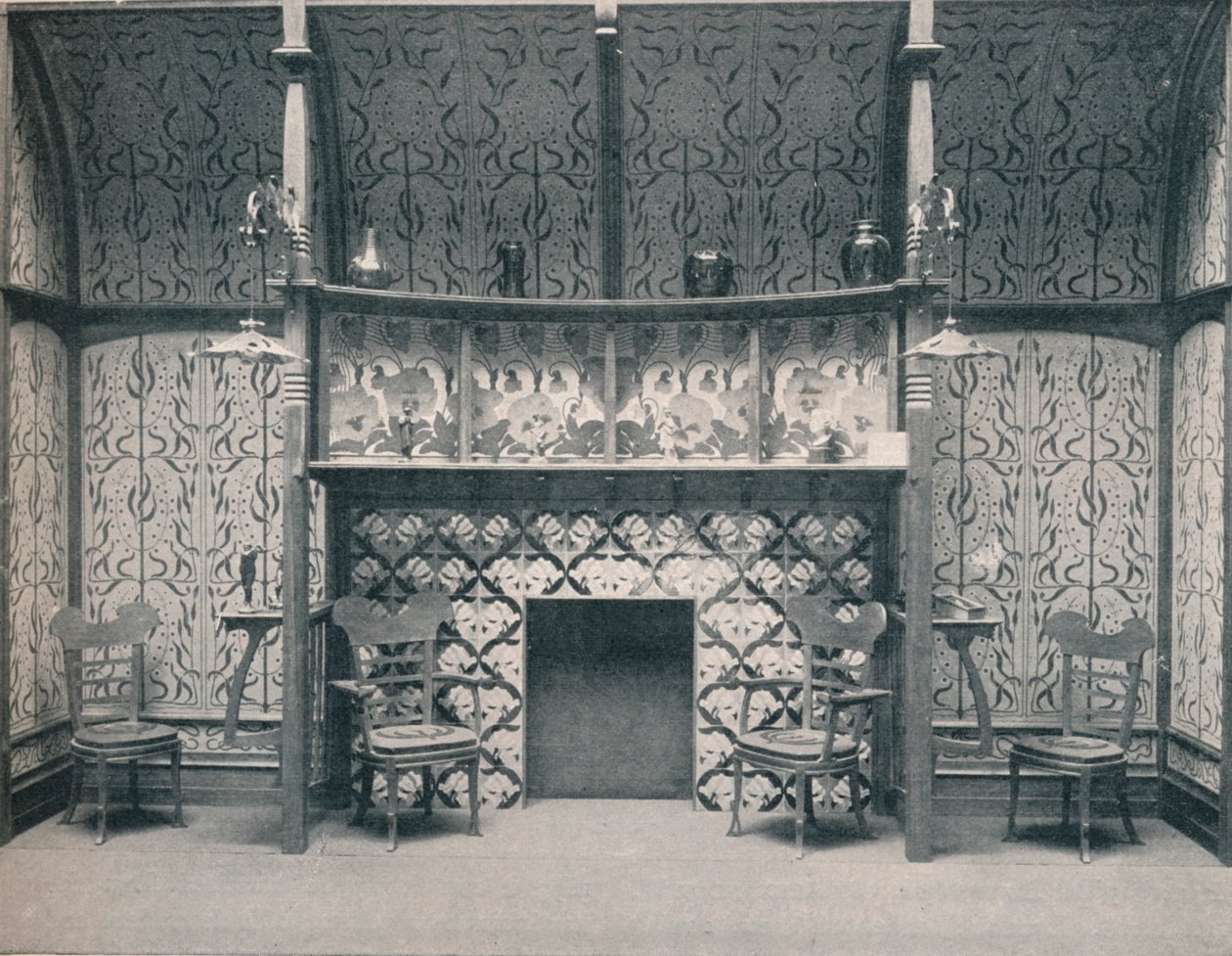 Ingle-Nook designet av G. Serruier, 1898 av Gustave Serrurier Bovy