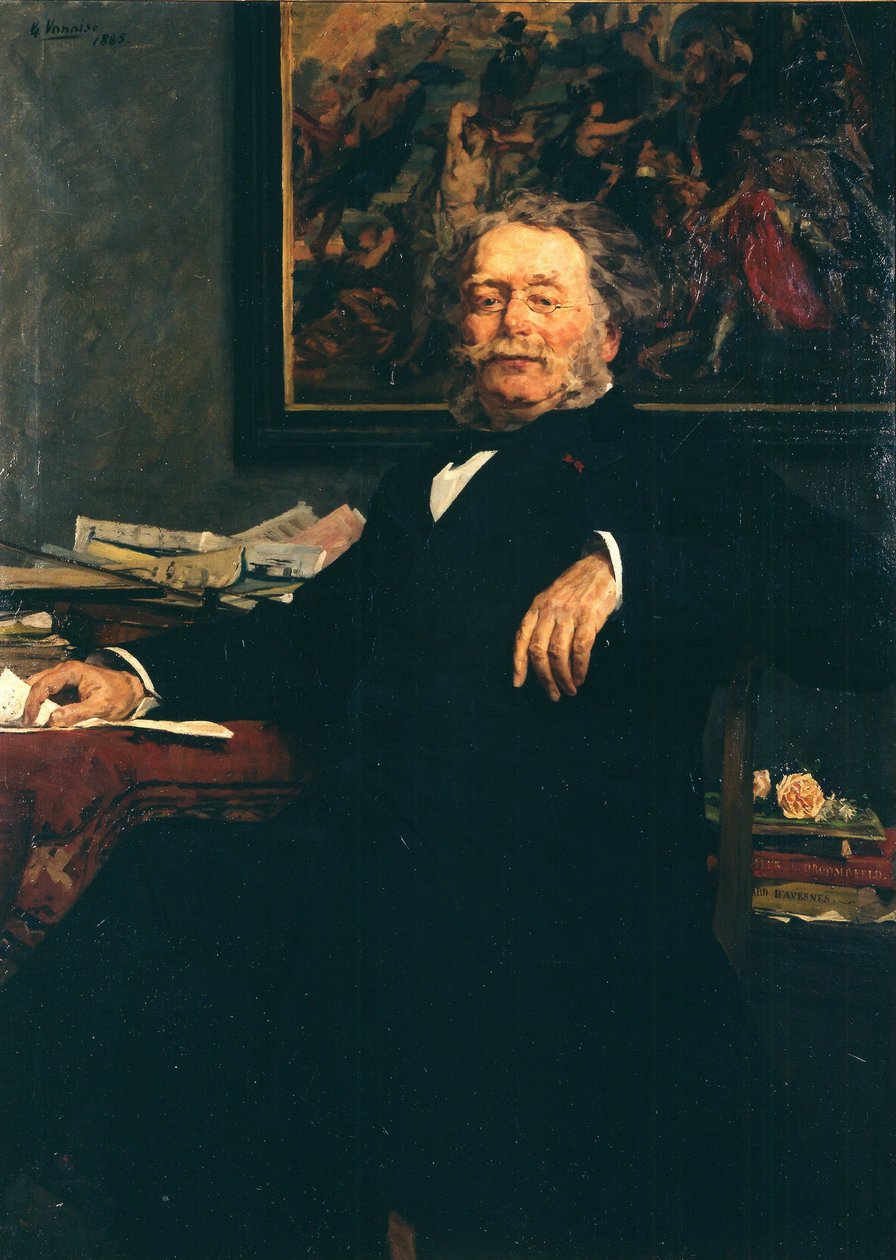 Portrett av komponisten Karel Charles Miry 1823-1889, 1885. av Gustave Vanaise