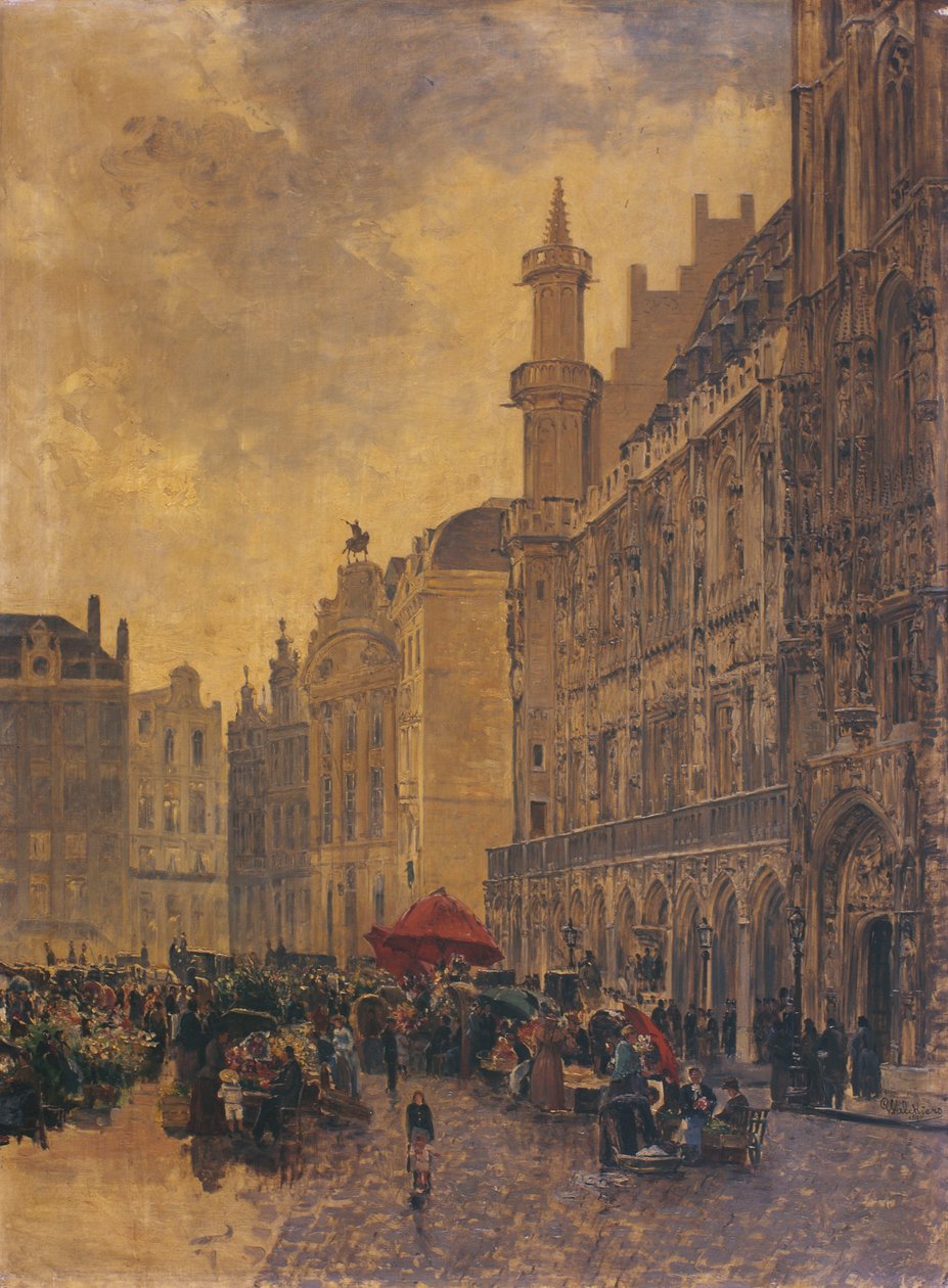 Grande Place i Brussel av Gustave Walckiers