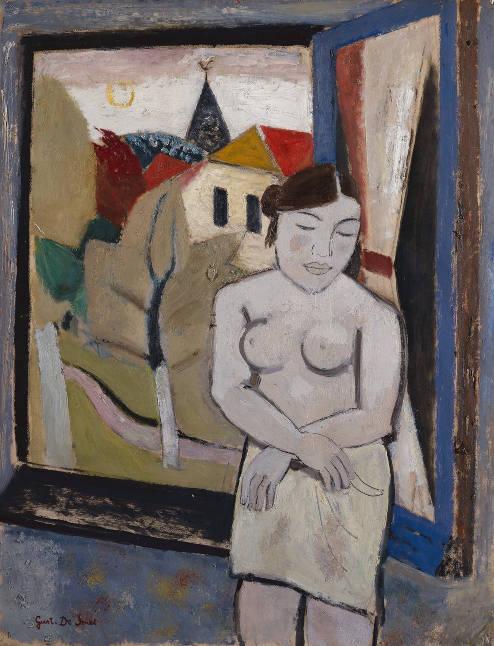 Naken ved et vindu av Gustave de Smet