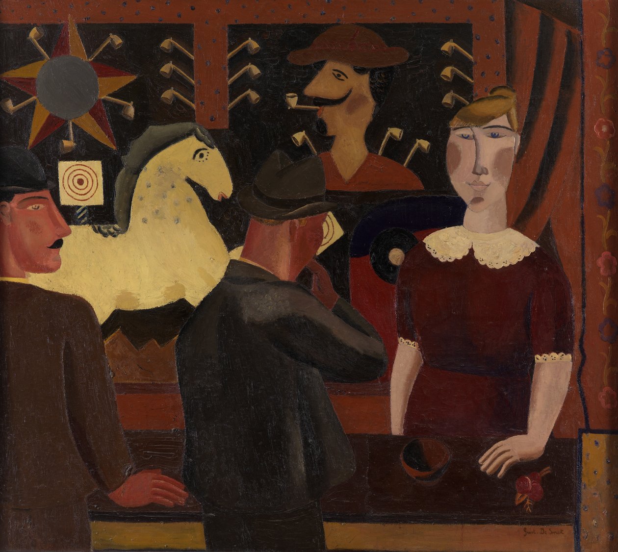 The Shooting Gallery (olje på lerret) av Gustave de Smet