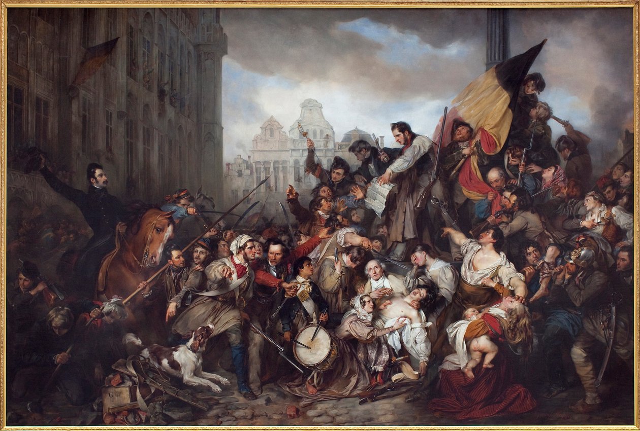 Den belgiske revolusjonen i 1830, 1835 av Gustave Wappers