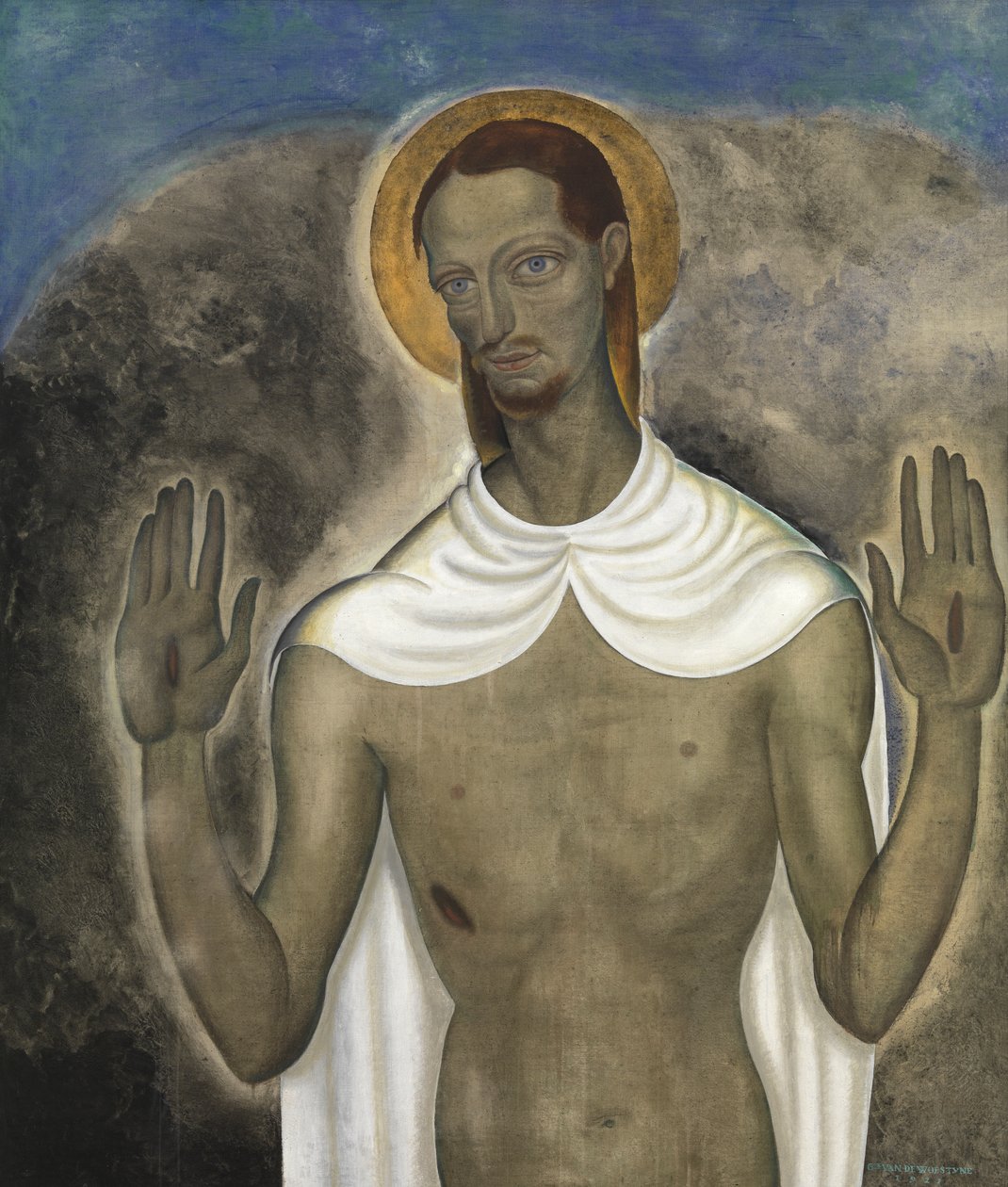 Kristus viser sine sår av Gustave Van de Woestyne