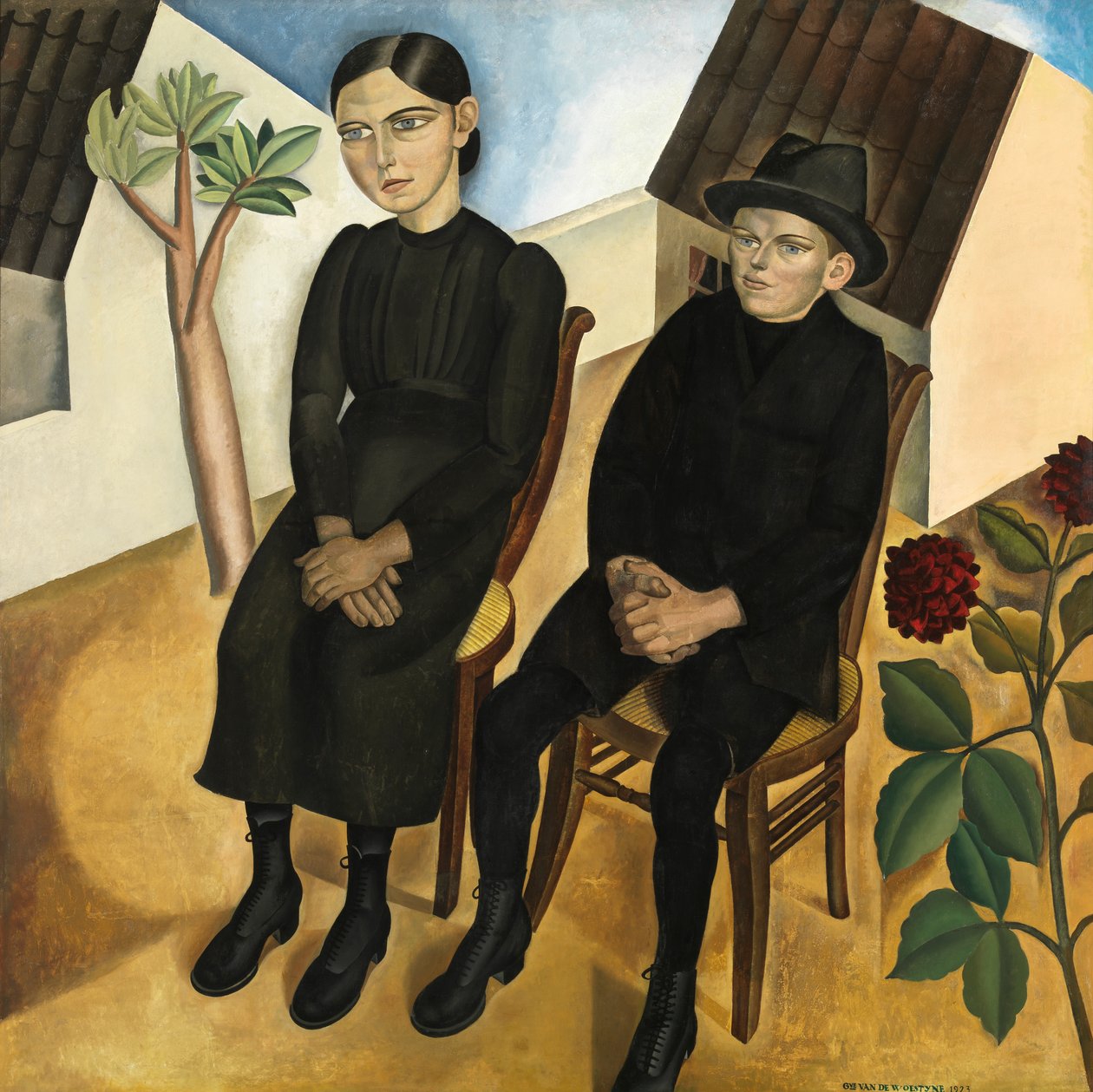Gaston og søsteren hans av Gustave Van de Woestyne