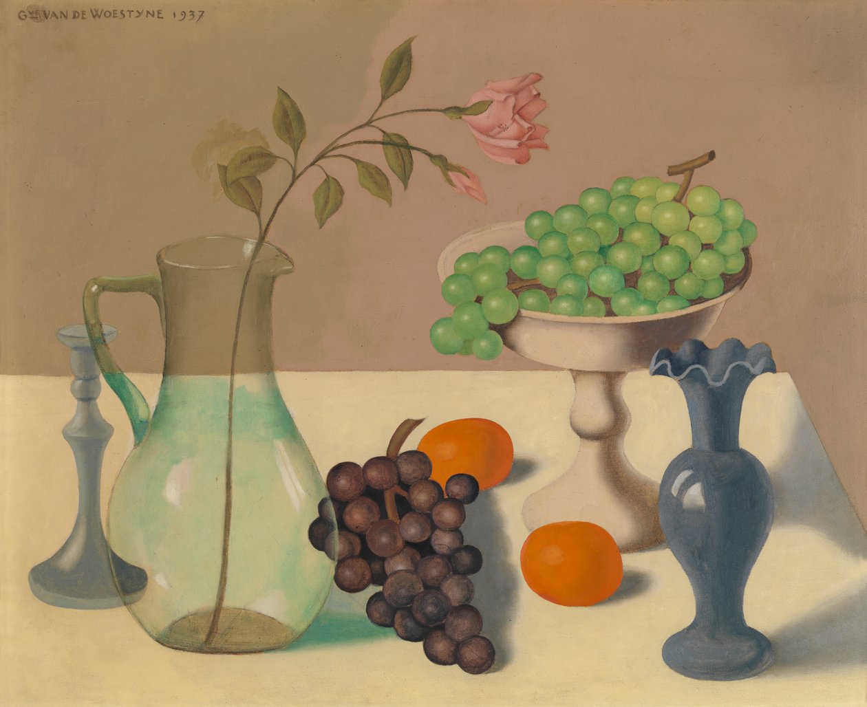 Stilleben med druer av Gustave Van de Woestyne