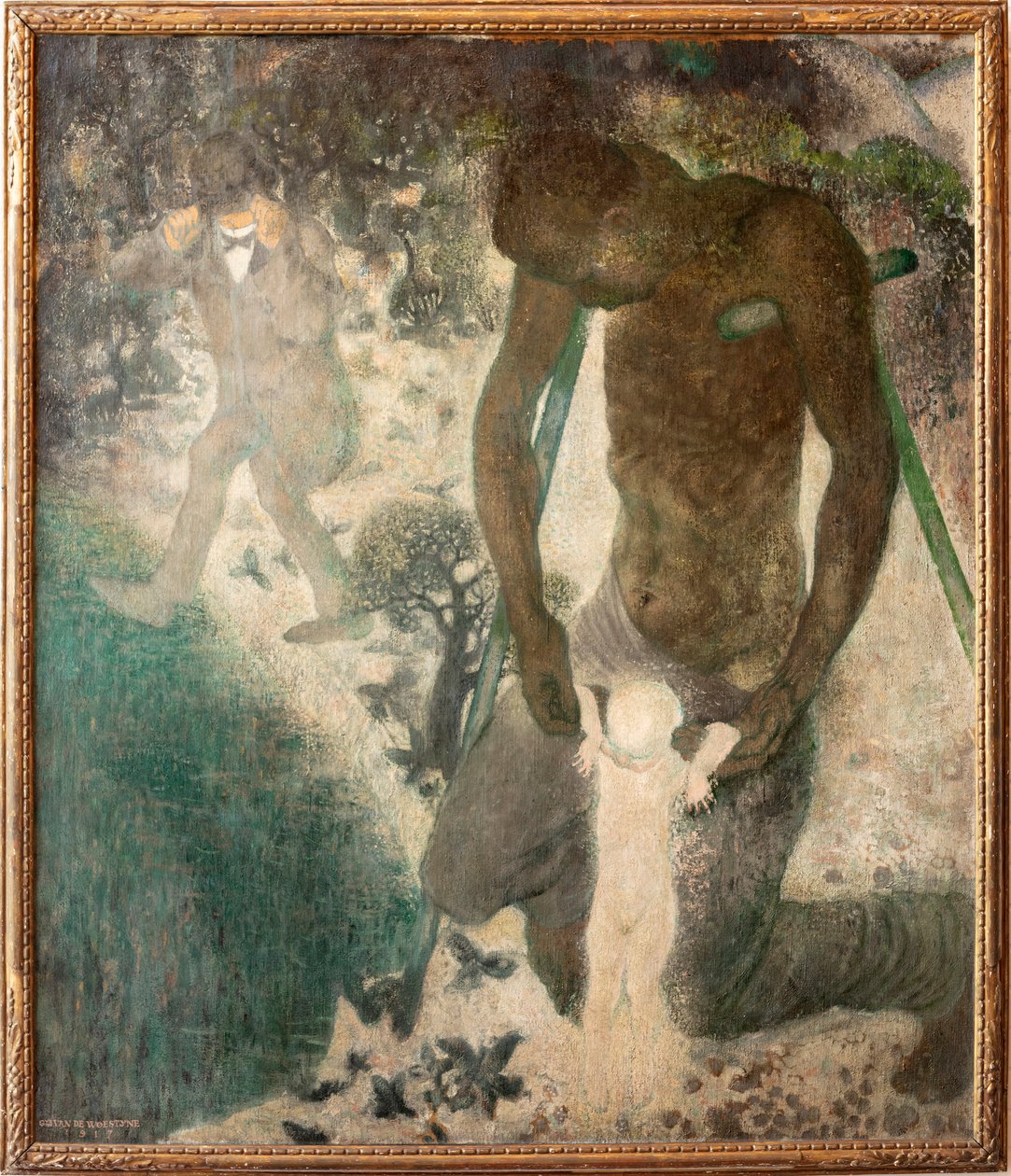 De forsettlige blinde og krøplingene som ønsker å lære et barn å gå av Gustave Van de Woestyne
