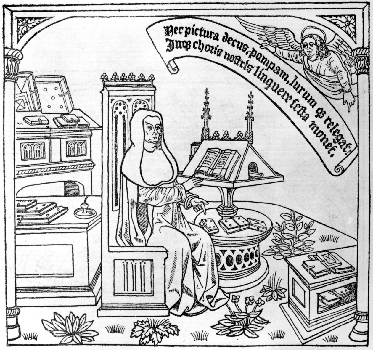 Illustrasjon for Danse Macabre, utgitt Paris, 1485 av Guy Marchant