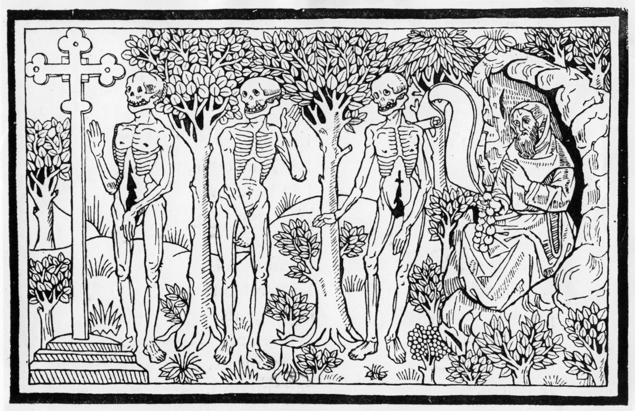 Illustrasjon fra Danse Macabre, publisert Paris, 1485 av Guy Marchant