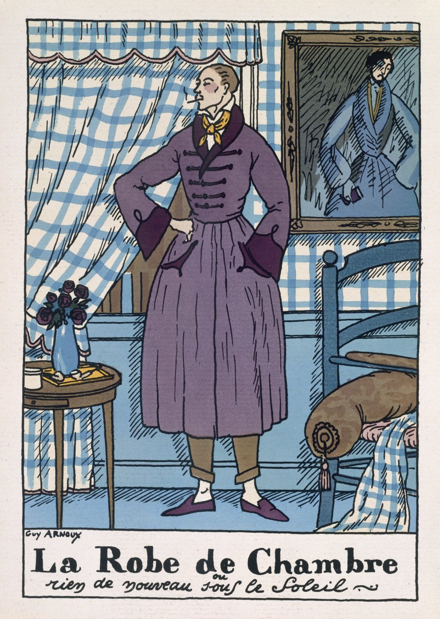 Morgenkåpe for menn, illustrasjon fra 