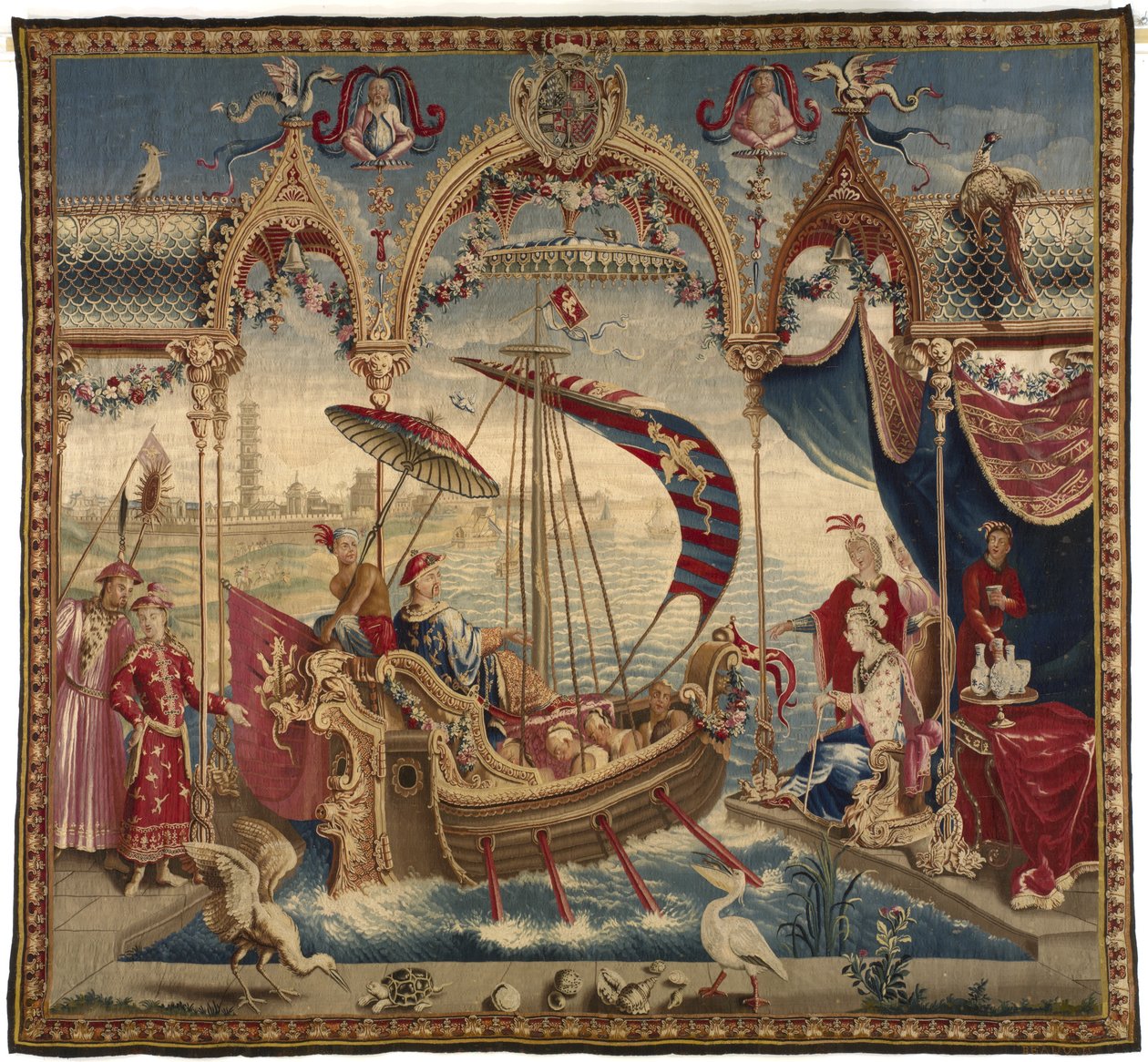 The Emperor Sailing, fra The Story of the Emperor of China, 1716-22 av Guy Louis Vernansal