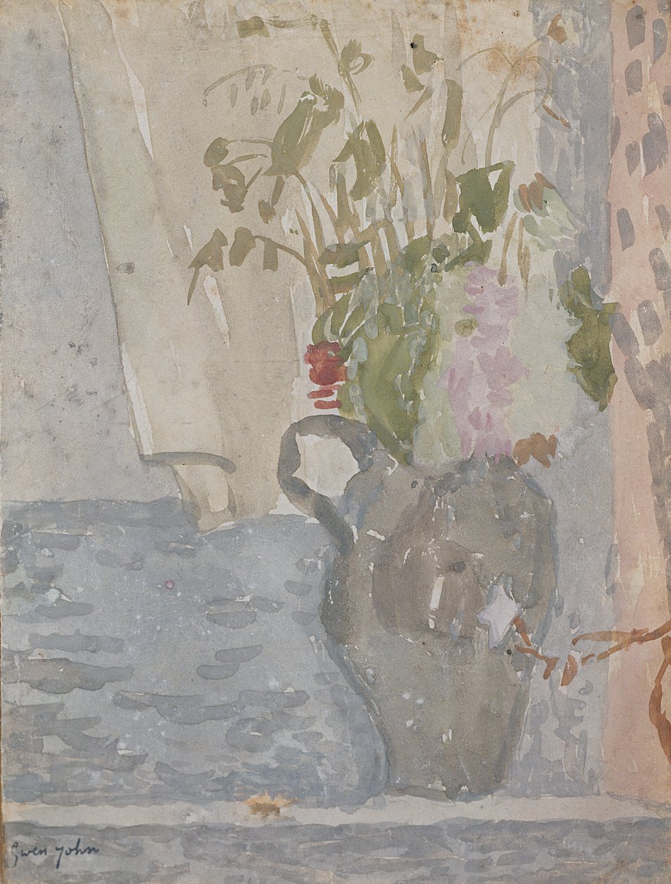 Blomster i en kanne av Gwen John