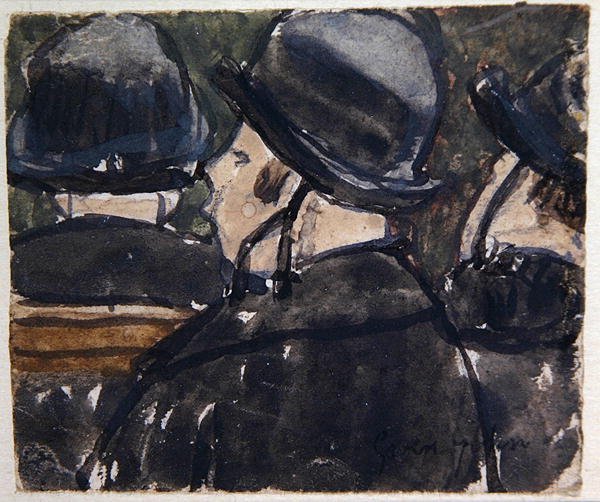 Chapeaux aux Brides (akvarell på papir) av Gwen John