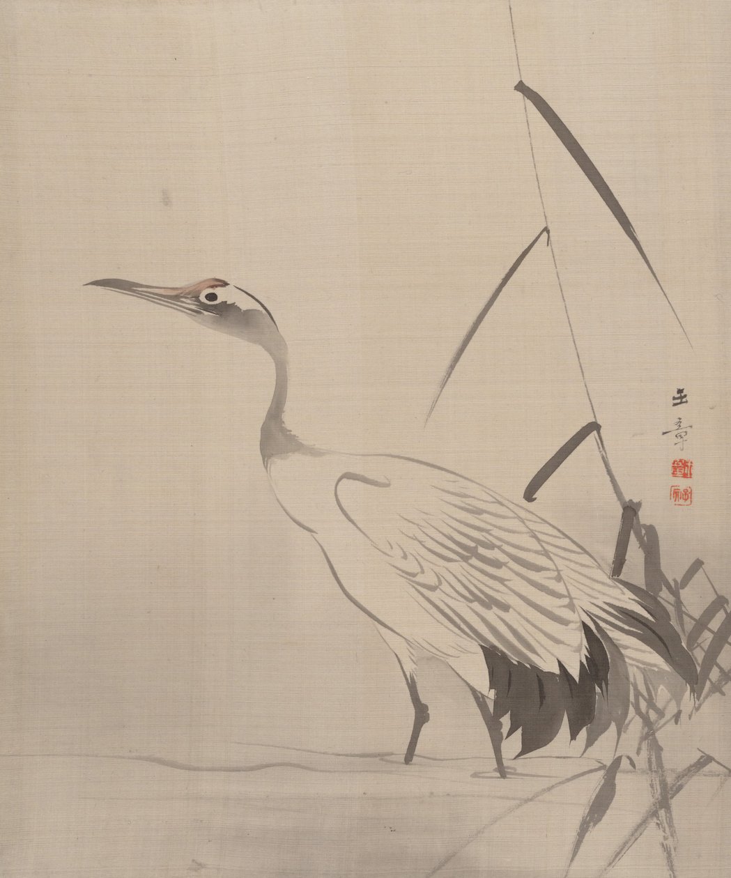 Crane Among Reeds, 1887-92. av Gyokusho Kawabata
