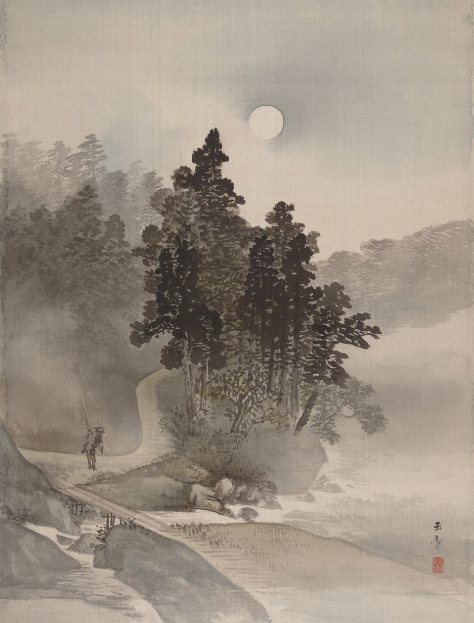 Reiser med måneskinn, 1800. av Gyokusho Kawabata