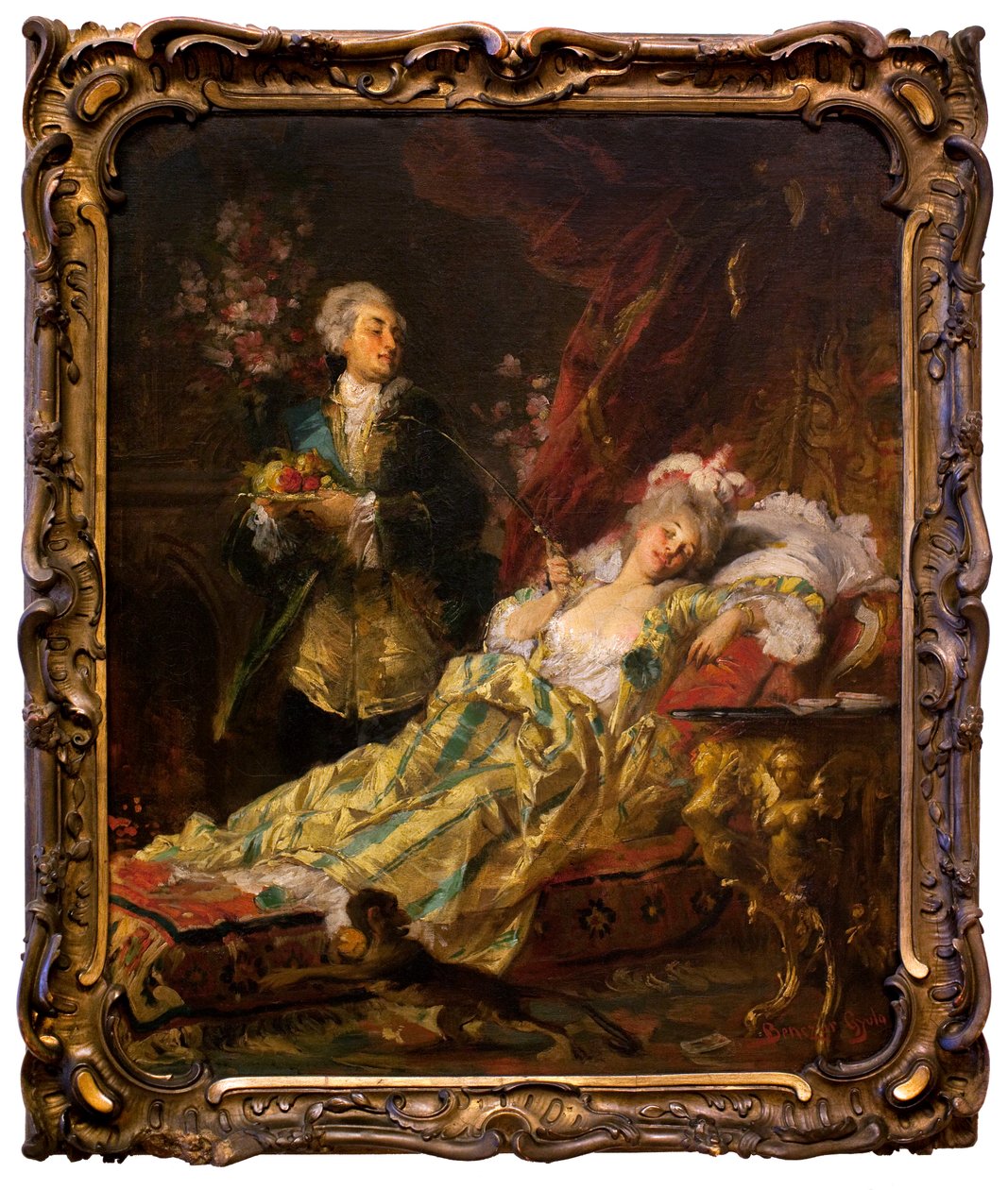 Louis XV (1710-1774) og Madame Du Barry. (Jeanne Becu, kjent som de Cantigny eller de Vaubernier av Gyula Benczúr