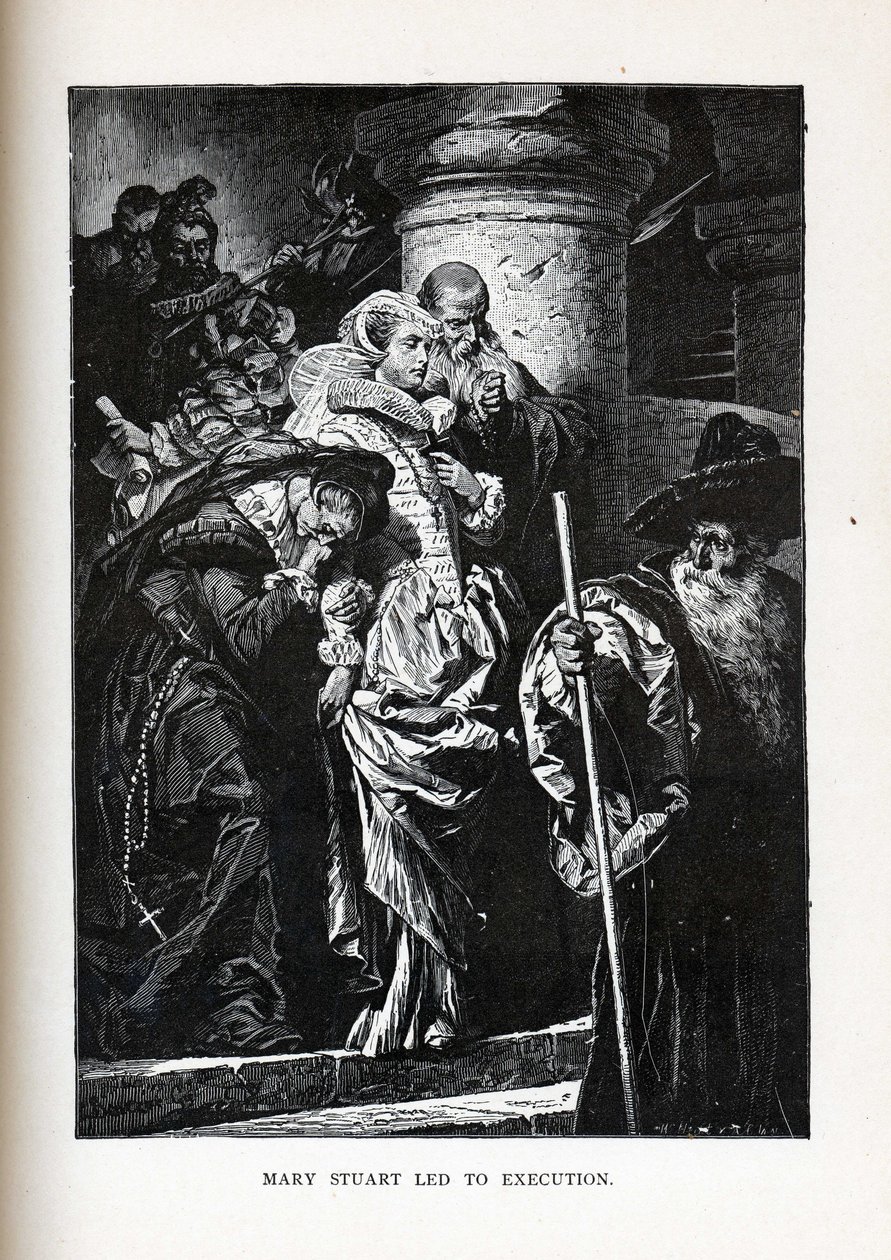 Mary Stuart førte til henrettelse, 1882 av Gyula Benczúr