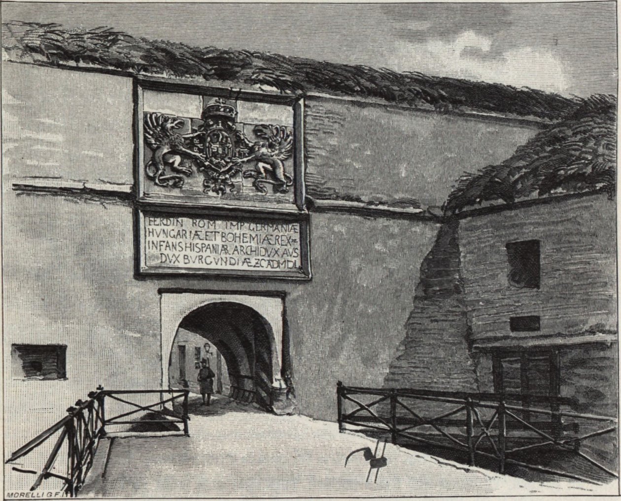 Porten til den gamle festningen i Komárno, 1890-tallet av Gyula Háry