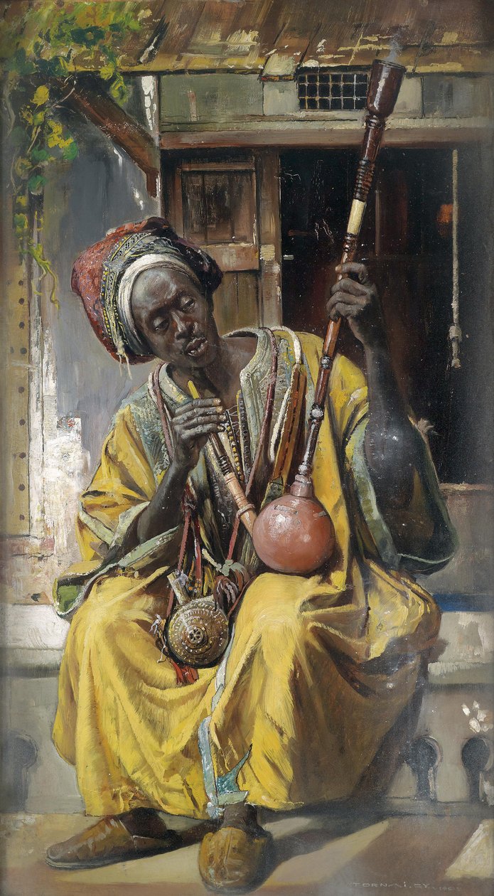 The Water-Pipe Smoker, 1903 av Gyula Tornai
