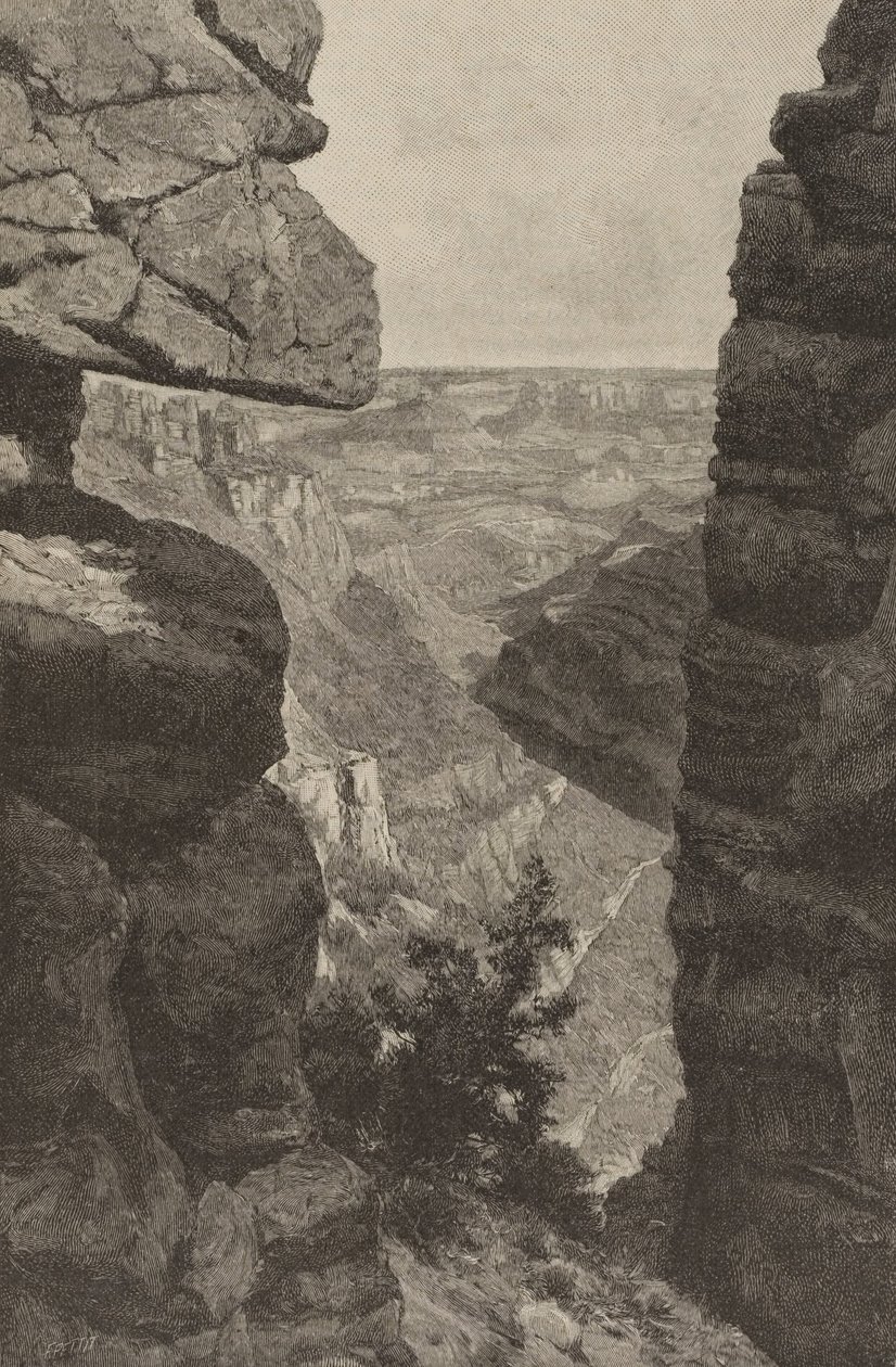 Grand Ca ~ non (sic) i Colorado, utsikt fra Hance Trail av H. Bolton Jones