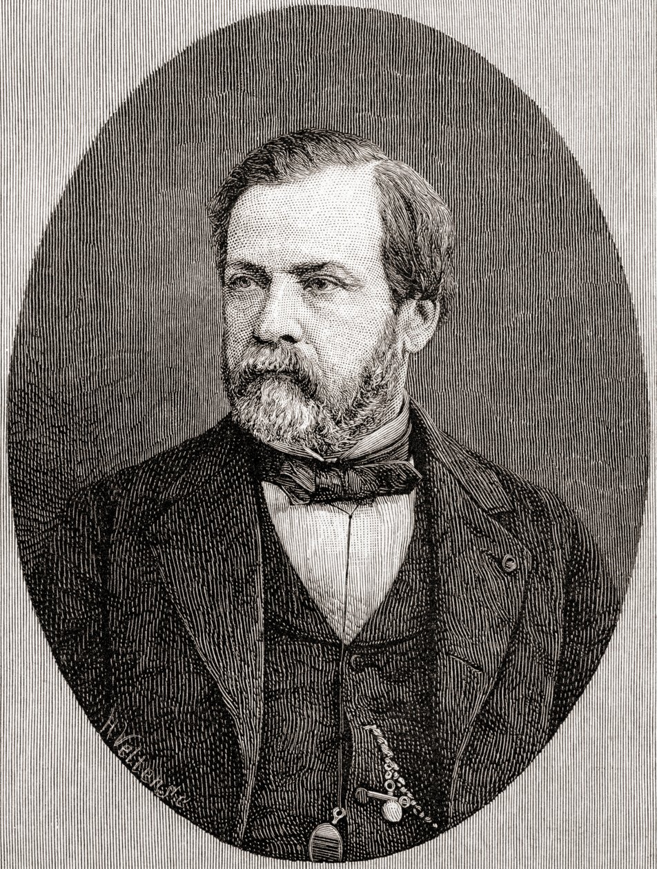 Louis Pasteur, fra The Century Illustrated Monthly Magazine, utgitt 1884 (tregravering) av H. Velten