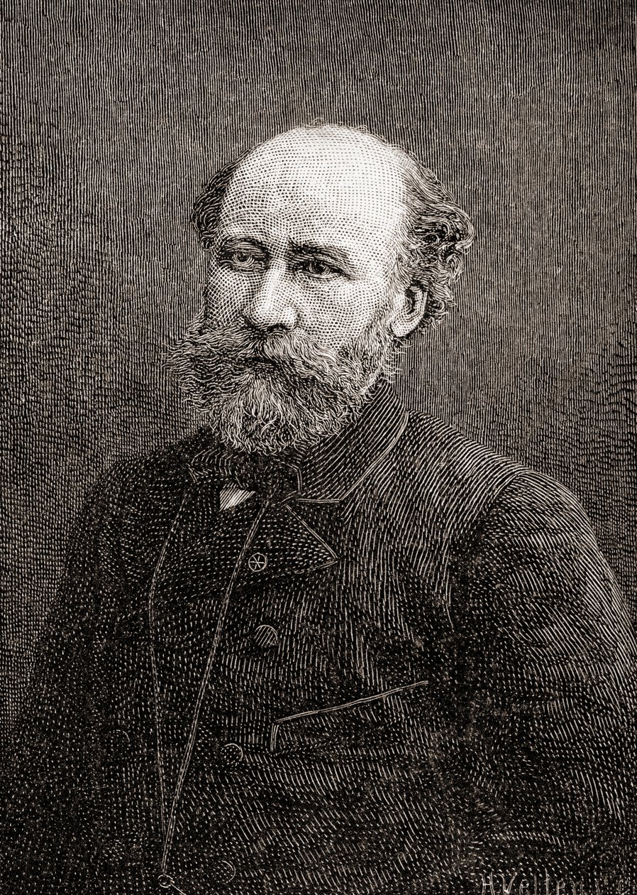 Octave Feuillet, fra The Century Illustrated Monthly Magazine, utgitt 1884 (tregravering) av H. Velten