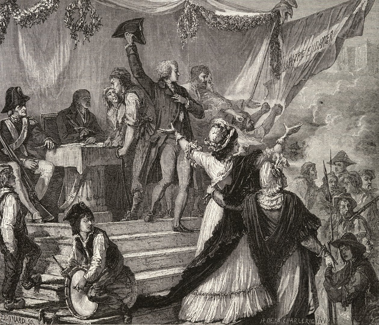 Innmelding av frivillige til nasjonalgarden i 1791 av H. de la Charlerie