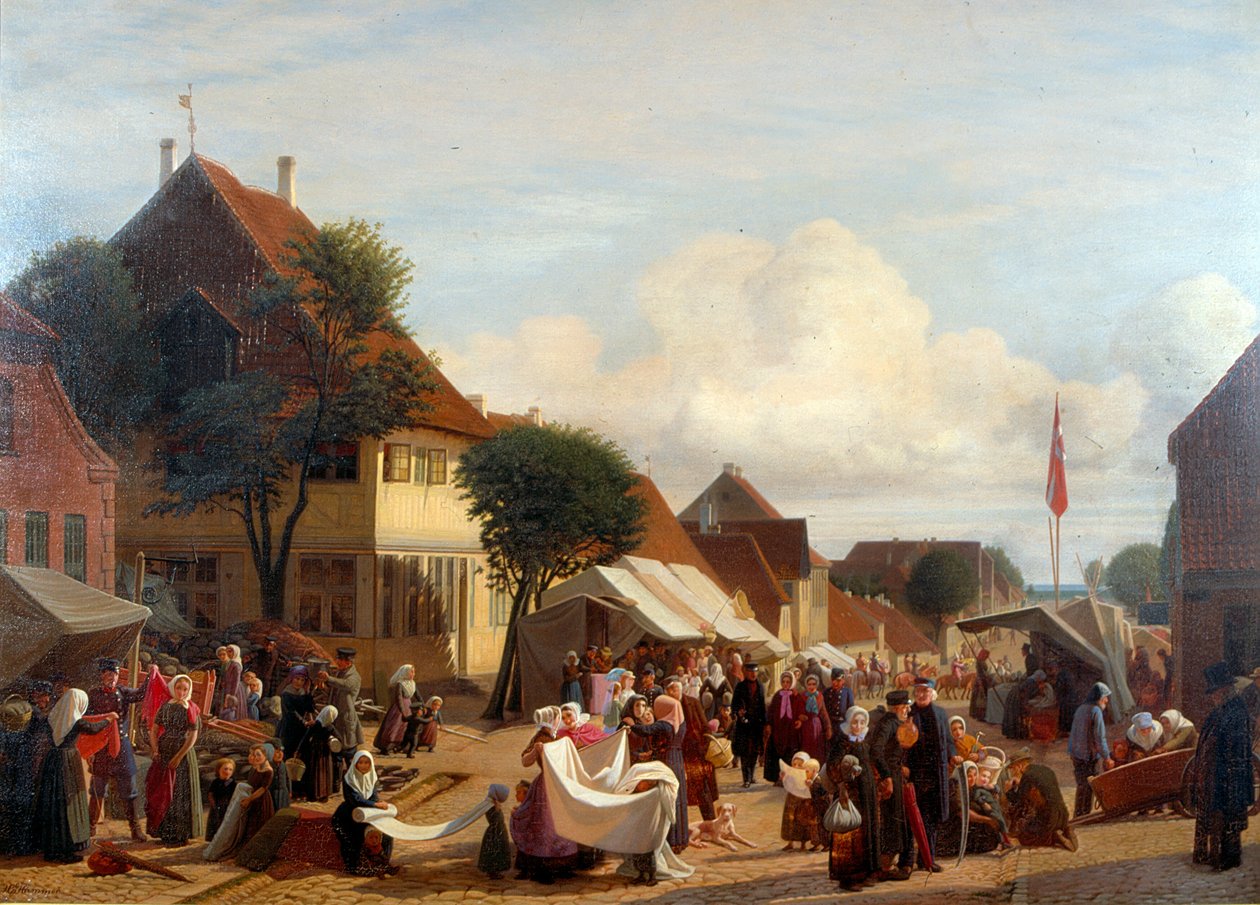 Markedsdag i Fredericia av H.J. Hammer