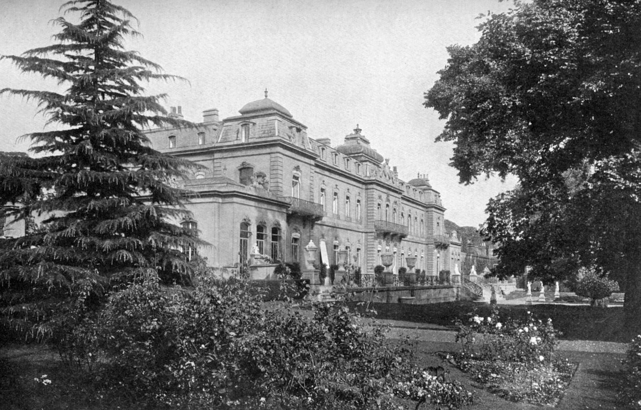 Wrest Park fra sør-vest, Silsoe, Bedfordshire, 1924-1926 av HN King