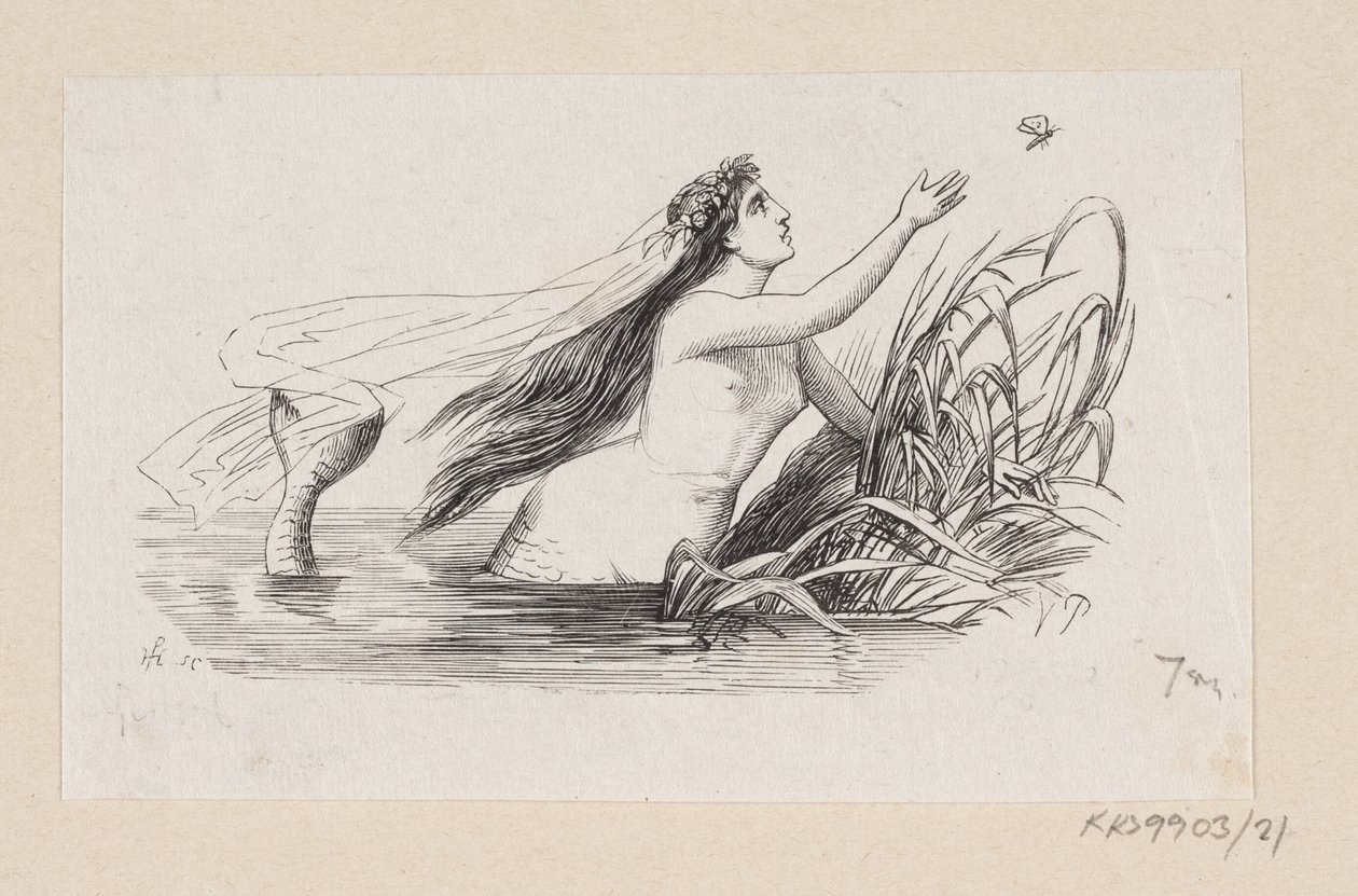 Illustrasjon til "Den lille havfruen" i H.C. Andersen, "Eventyr og historier", bind 1 av H.P. Hansen