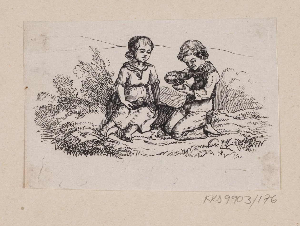 Illustrasjon for "Ib og lille Christine" i HC Andersen, "Eventyr og Histories", bind 2 av H.P. Hansen