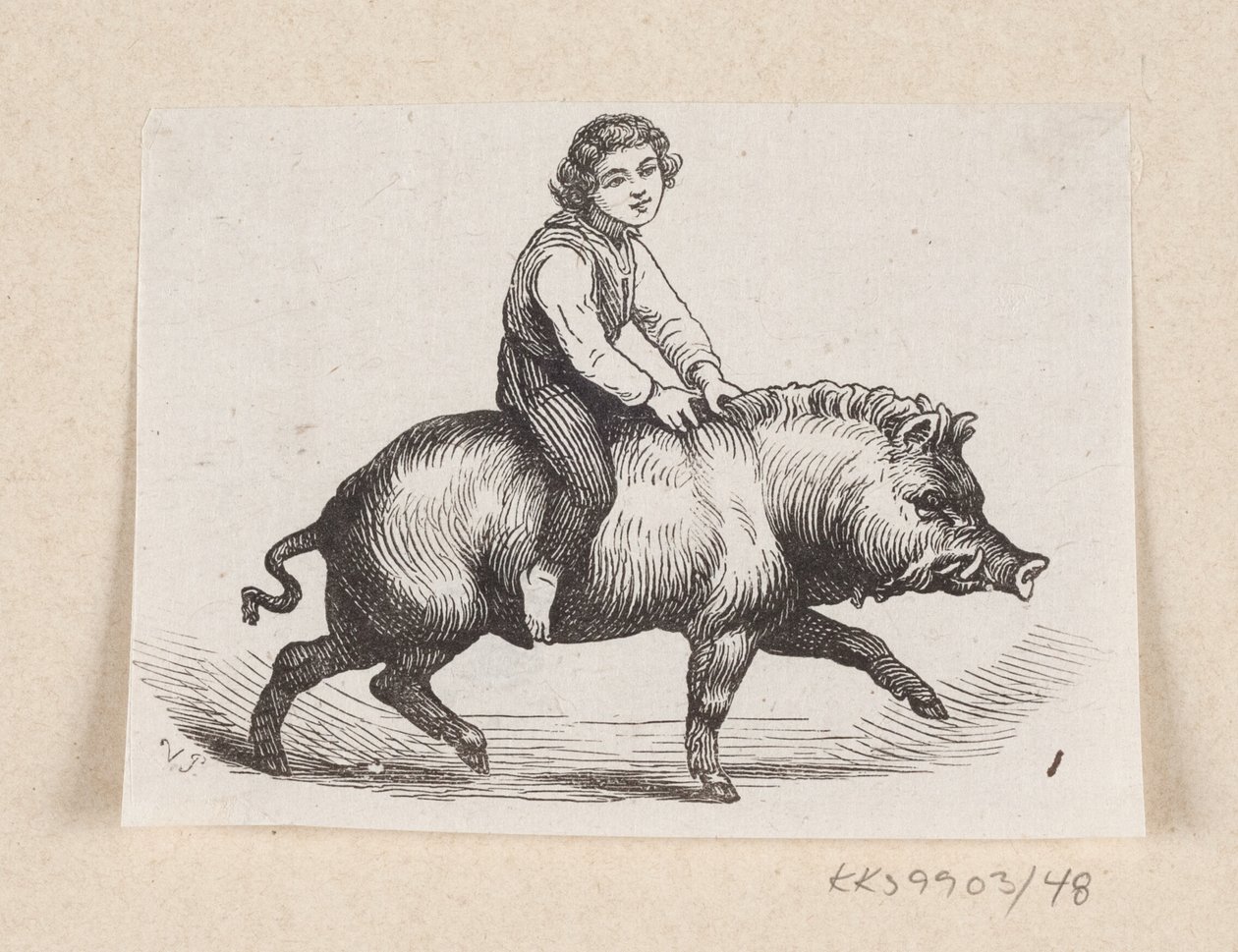 Illustrasjon til "The Metal Pig" i H.C. Andersen, "Eventyr og historier", bind 1 av H.P. Hansen