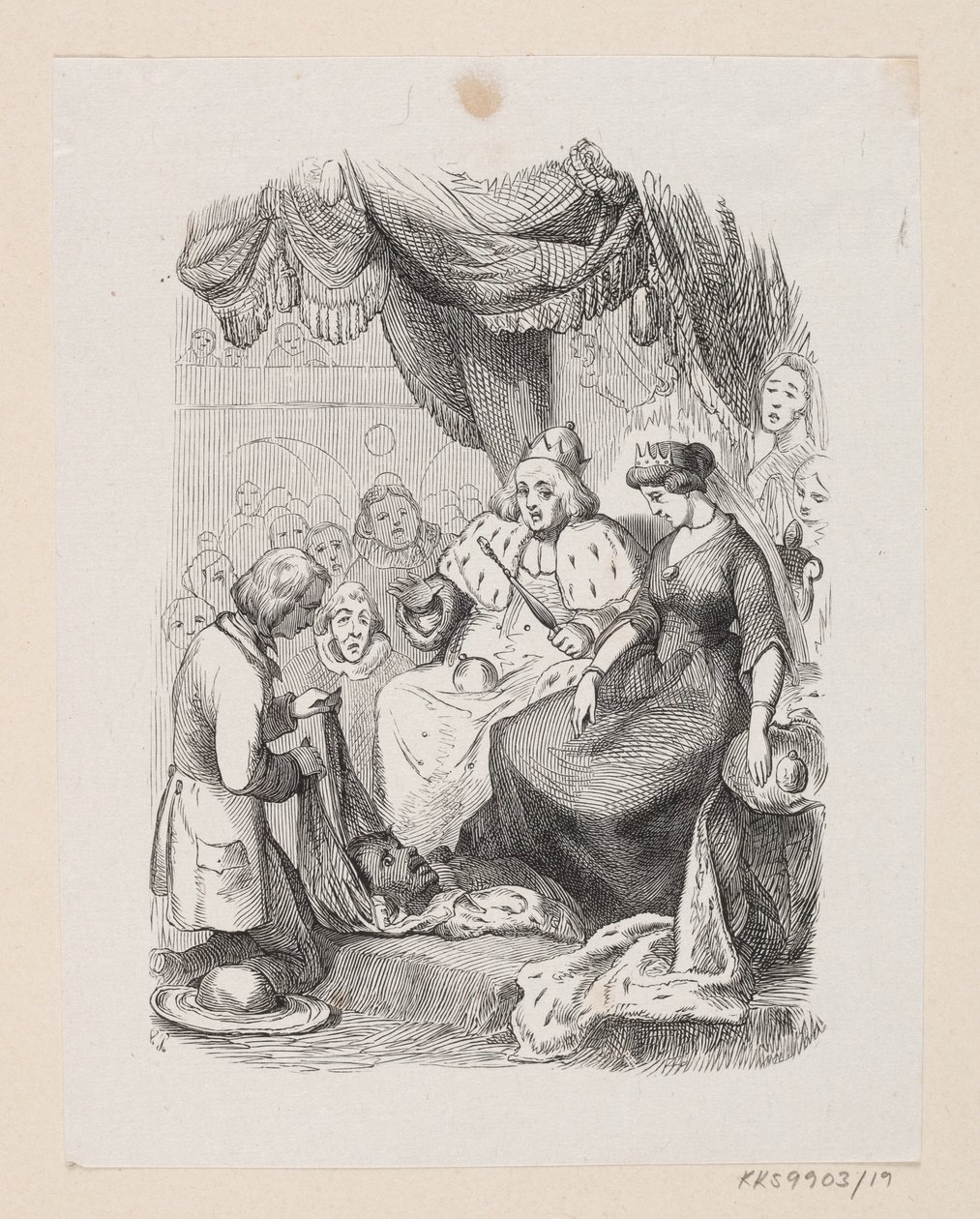 Illustrasjon til «Reisefølget» i H.C. Andersen, "Eventyr og historier", bind 1 av H.P. Hansen