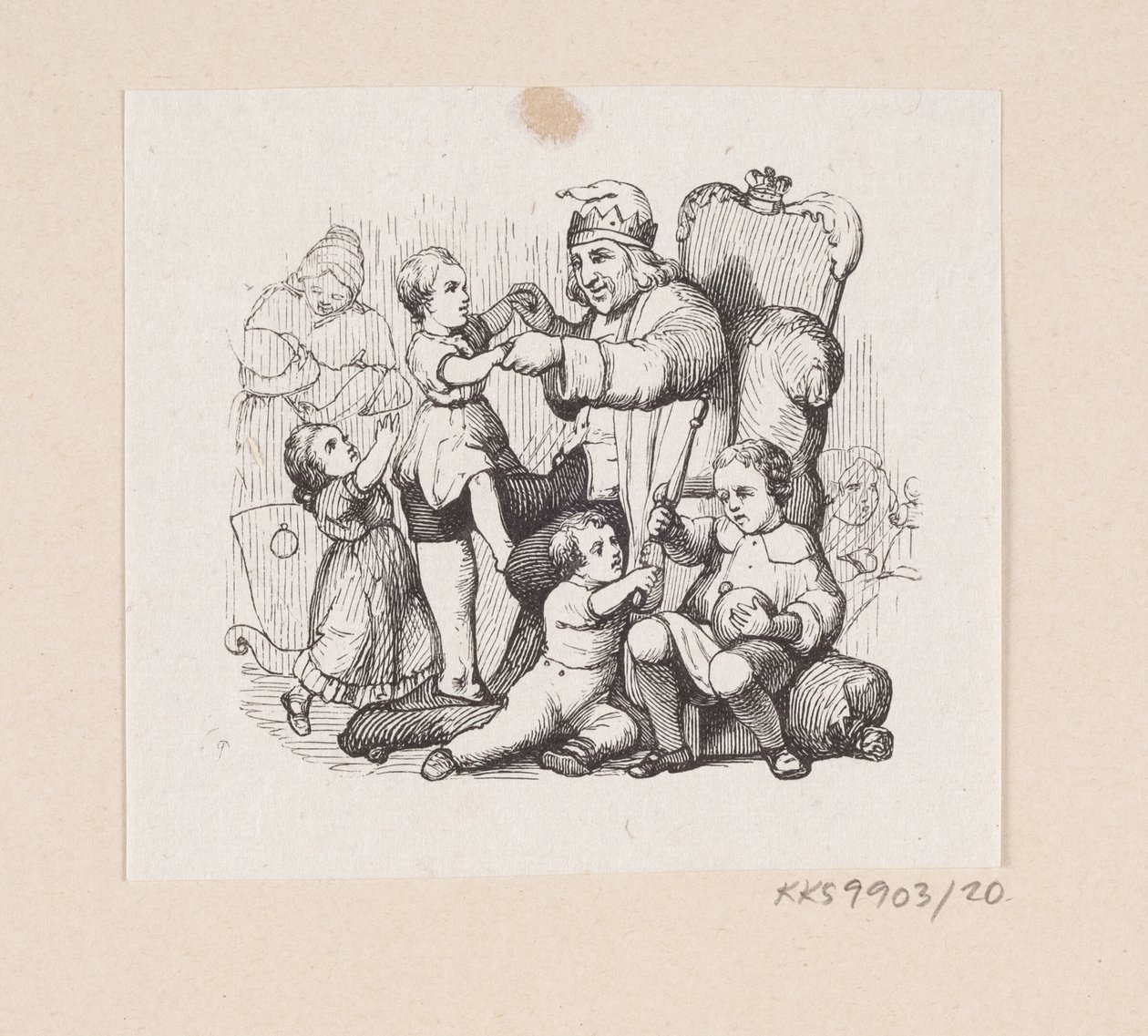 Illustrasjon til «Reisefølget» i H.C. Andersen, "Eventyr og historier", bind 1 av H.P. Hansen