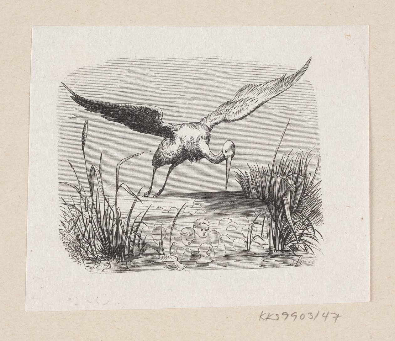 Illustrasjon til «Storkene» i H.C. Andersen, "Eventyr og historier", bind 1 av H.P. Hansen