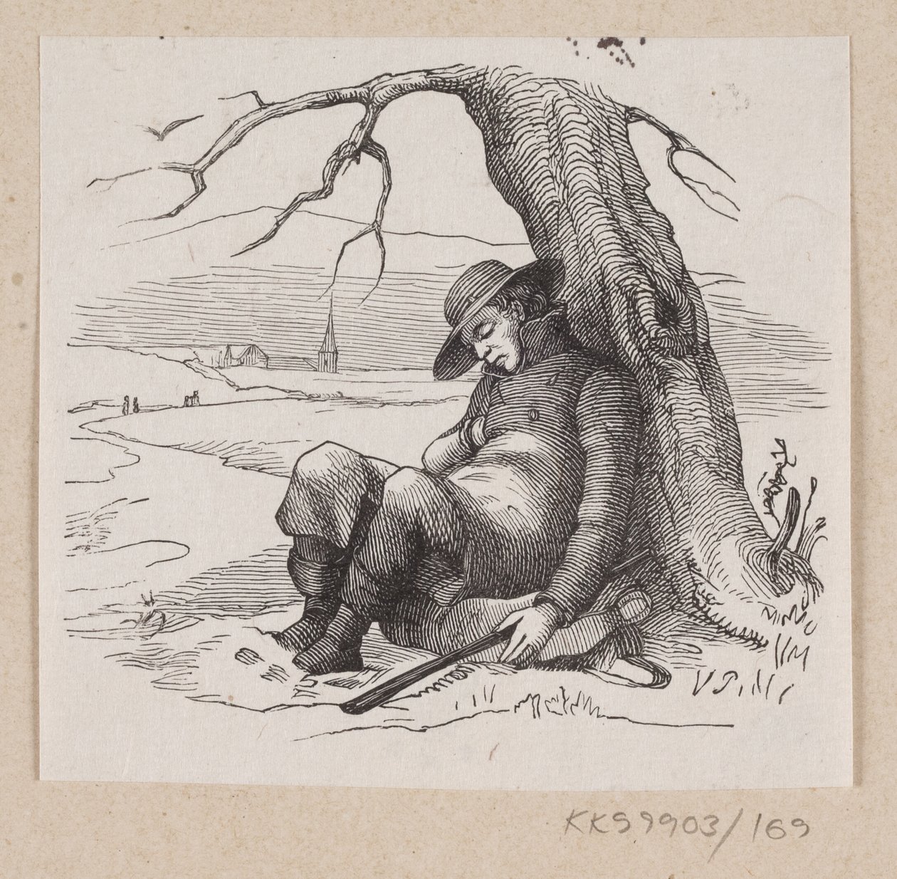Illustrasjon til "Under Willow Tree" i H.C. Andersen, "Eventyr og historier", bind 2 av H.P. Hansen