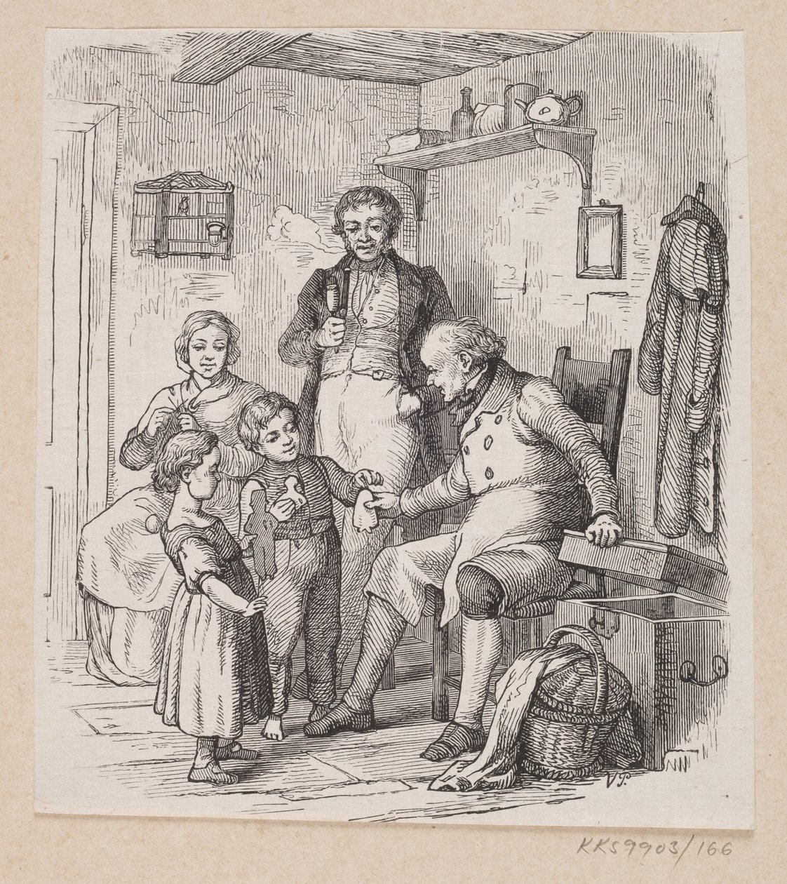 Illustrasjon for "Under piletreet" i HC Andersen, "Fairy Tales and Stories", bind 2 av H.P. Hansen
