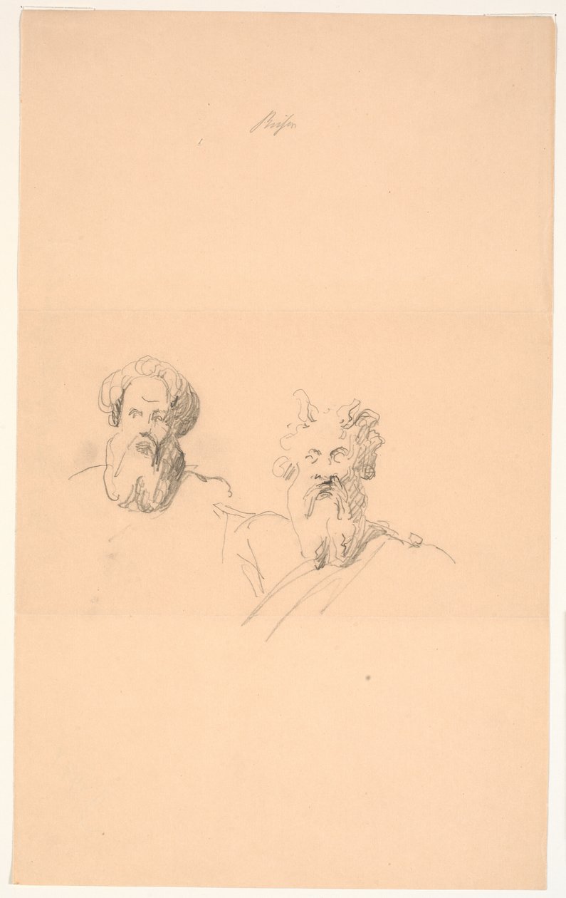 To skjeggete studiohoder. Den til Moses av H.W. Bissen