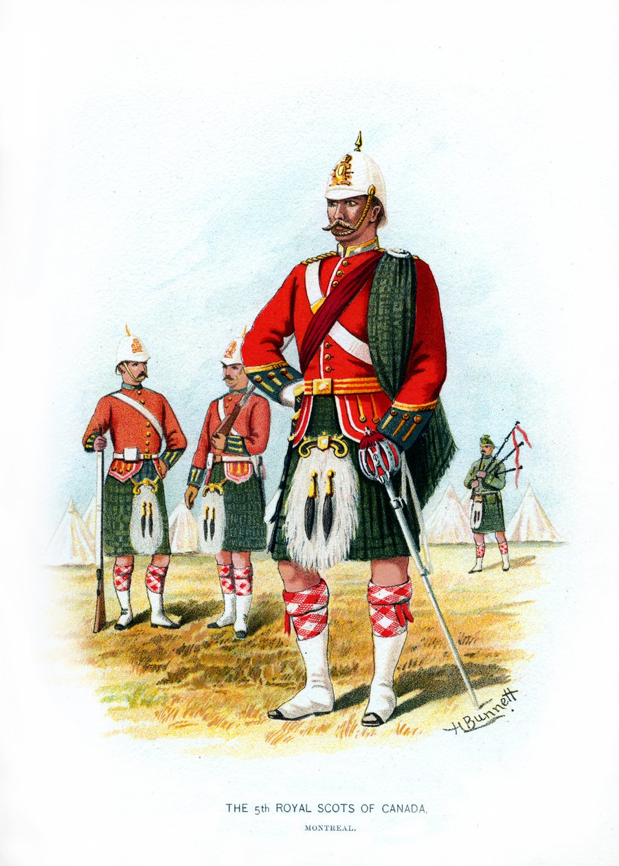 The 5th Royal Scots of Canada, Montreal, c1890. av H. Bunnett