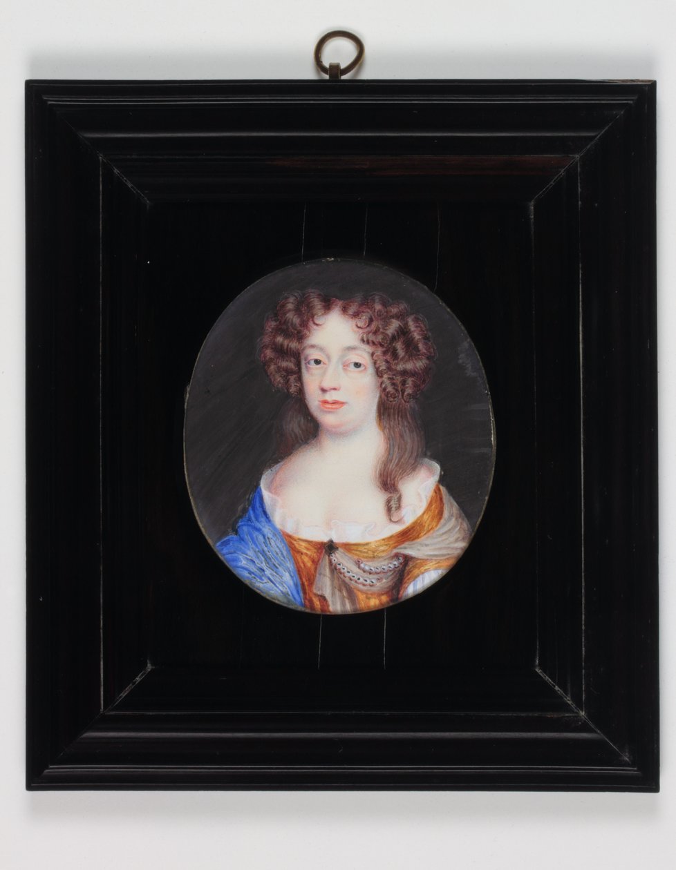 Frances Pierrepont, hertuginne av Newcastle (akvarell på elfenben) av H. Byrne